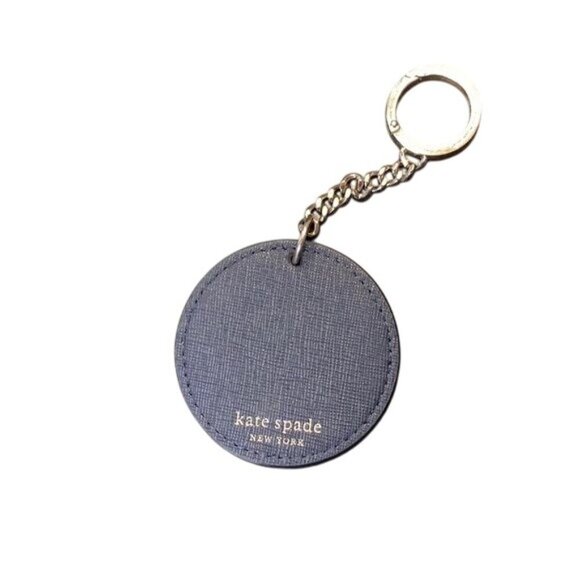 Kate Spade Eva Navy Floral Leather Keychain - Picture 4 of 4